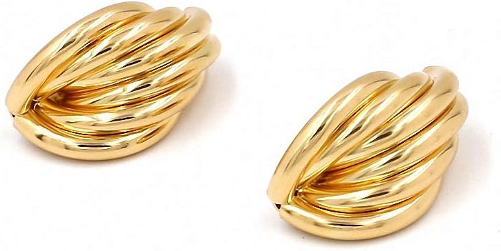 Gold Metal Earrings Trendy Bohemian Geometric Stud Earrings Women Jewelry | Amazon (US)