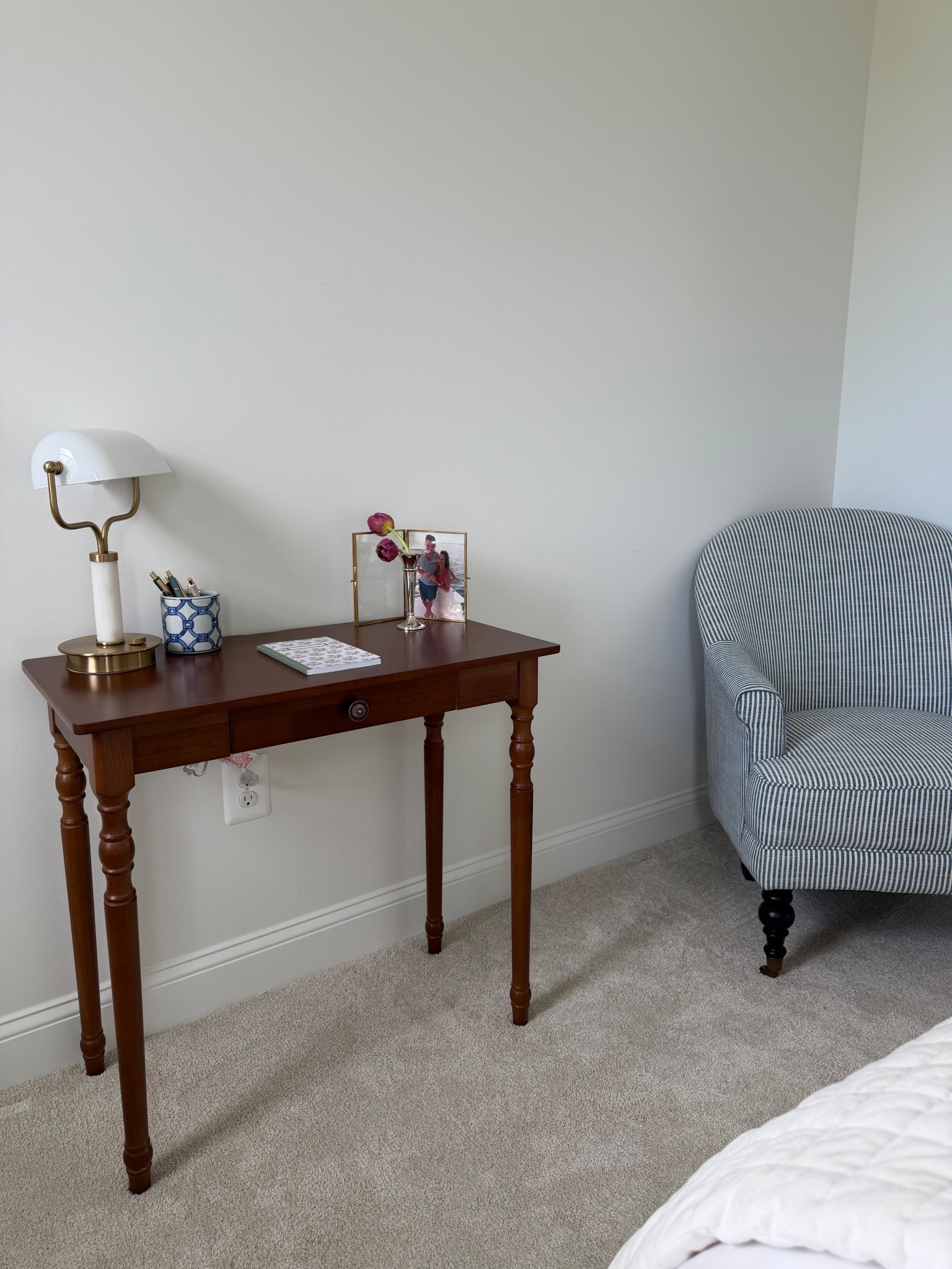 Guest room progress, featuring the perfect small space desk!

#LTKHome