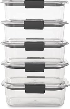 Rubbermaid Brilliance Tritan Plastic Food Storage Containers BPA Free Airtight Lids Ideal for Lun... | Amazon (US)