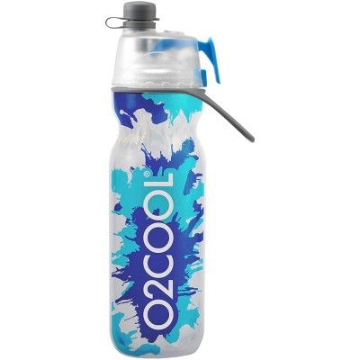 O2Cool Mist 'N Sip 20oz Locking Lid Water Bottle - Blue Splash | Target