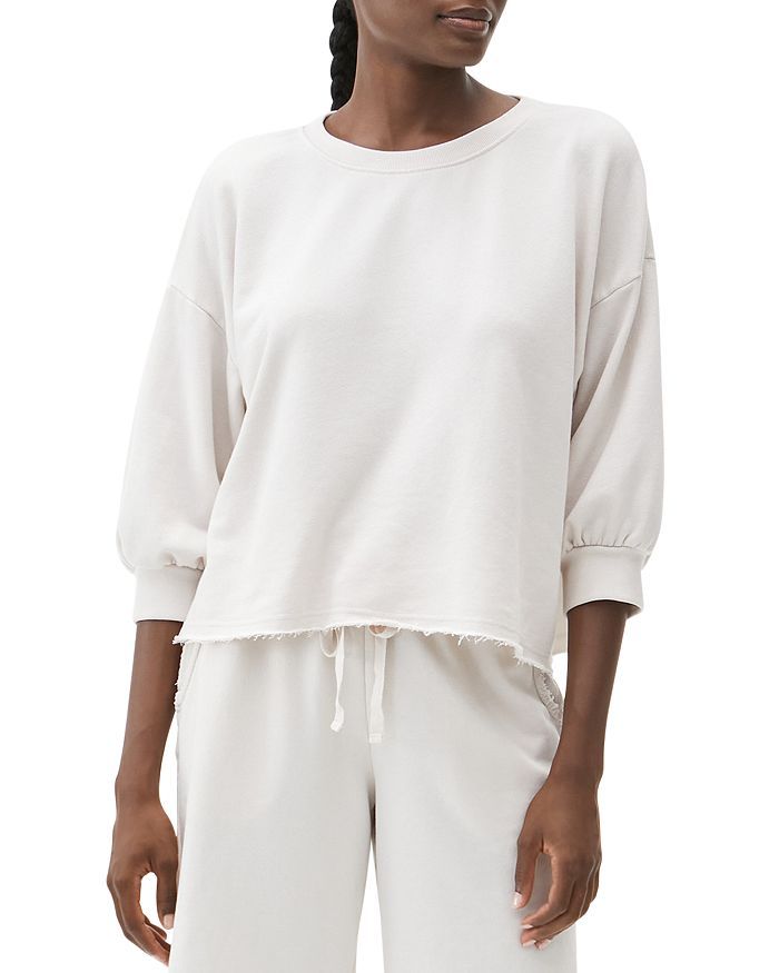 Julia Puff Sleeve Cropped Sweatshirt | Bloomingdale's (US)