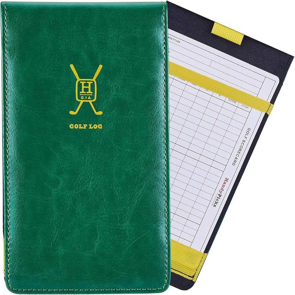 Handy Picks Leather Golf Scorecard Holder | Yardage Book Cover | Scorecard n Pencil Included | Amazon (US)