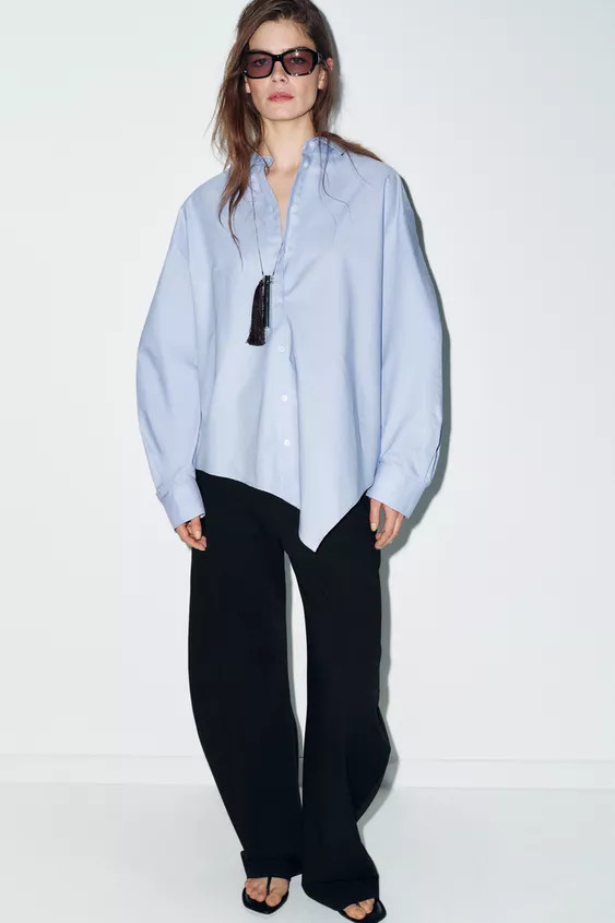 ASYMMETRIC OXFORD SHIRT | Zara US