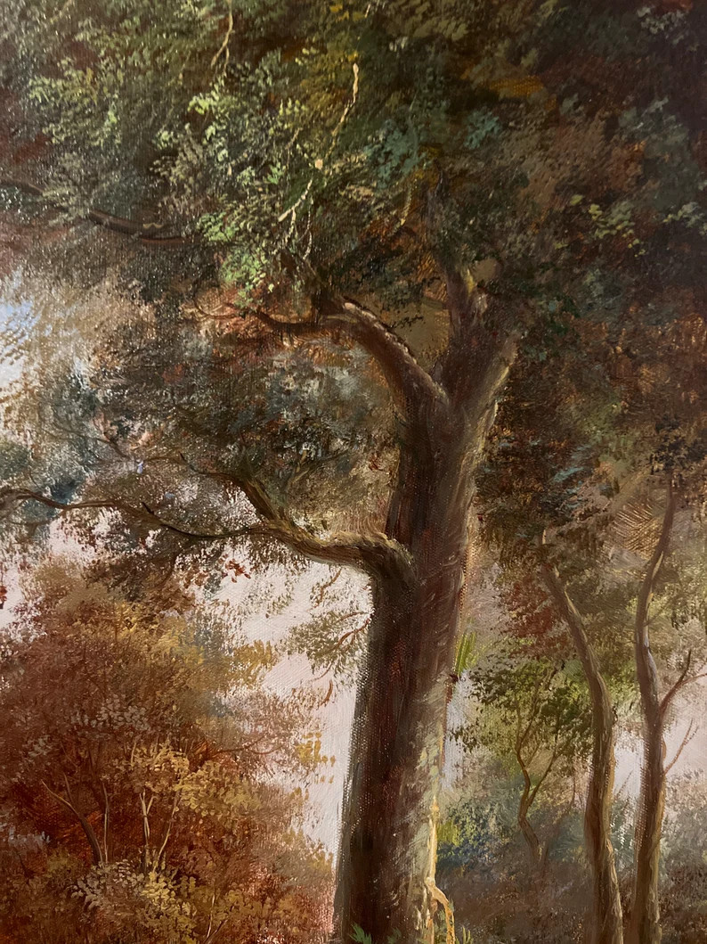 A Walk in the Woods Original Oil Painting Landscape Signed Framed - Etsy | Etsy (US)