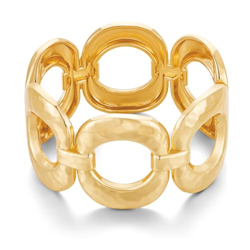 Amazon.com: MIJENITI Chunky Bangle Bracelets for Women Thick Wide Ellipse Bracelets Vintage State... | Amazon (US)