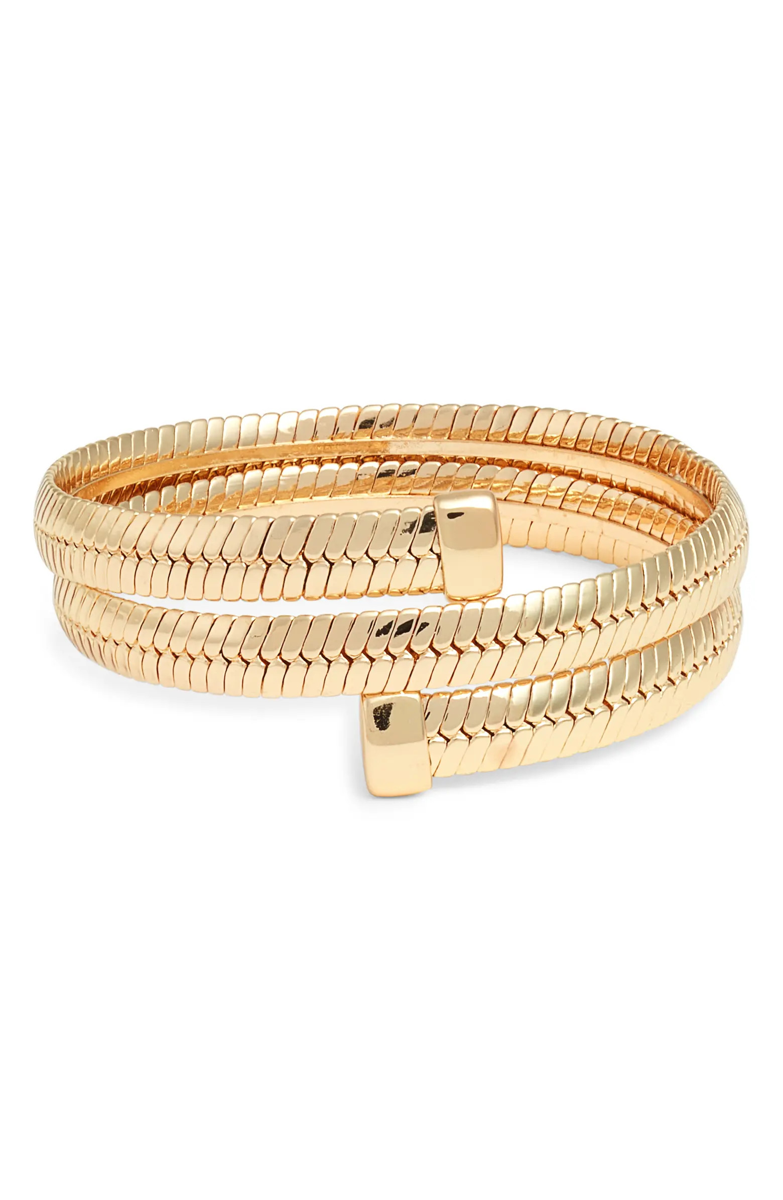 Nordstrom Flat Snake Chain Wrap Bangle | Nordstrom | Nordstrom