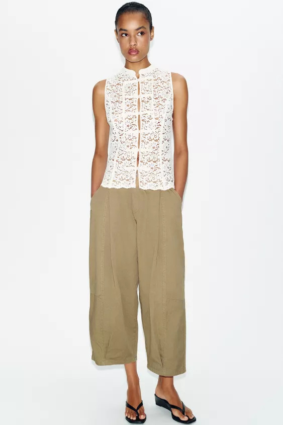 PLEATED BALLOON PANTS | Zara US