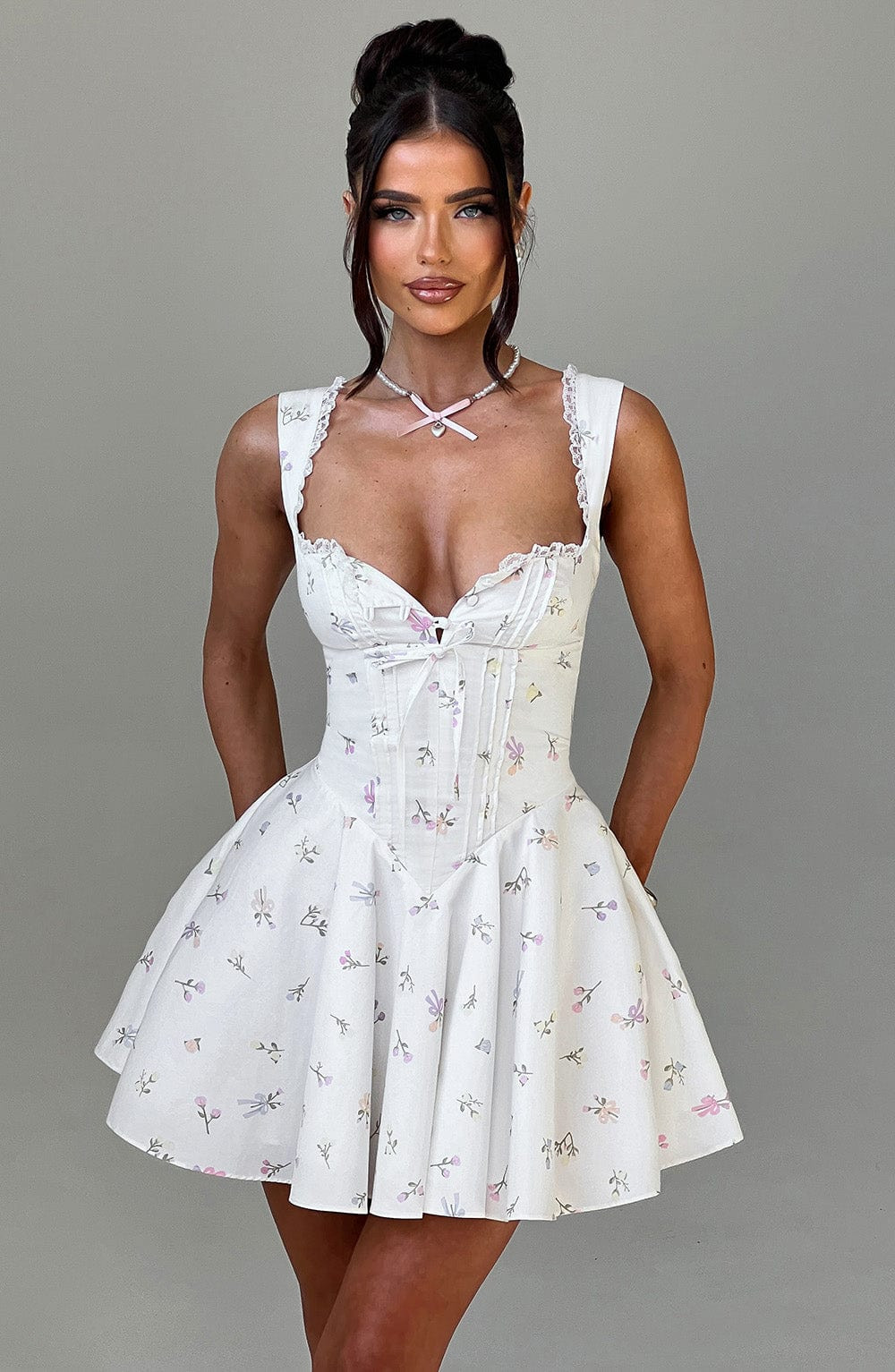 Antonella Mini Dress - Multi Floral Print | Babyboo (global)