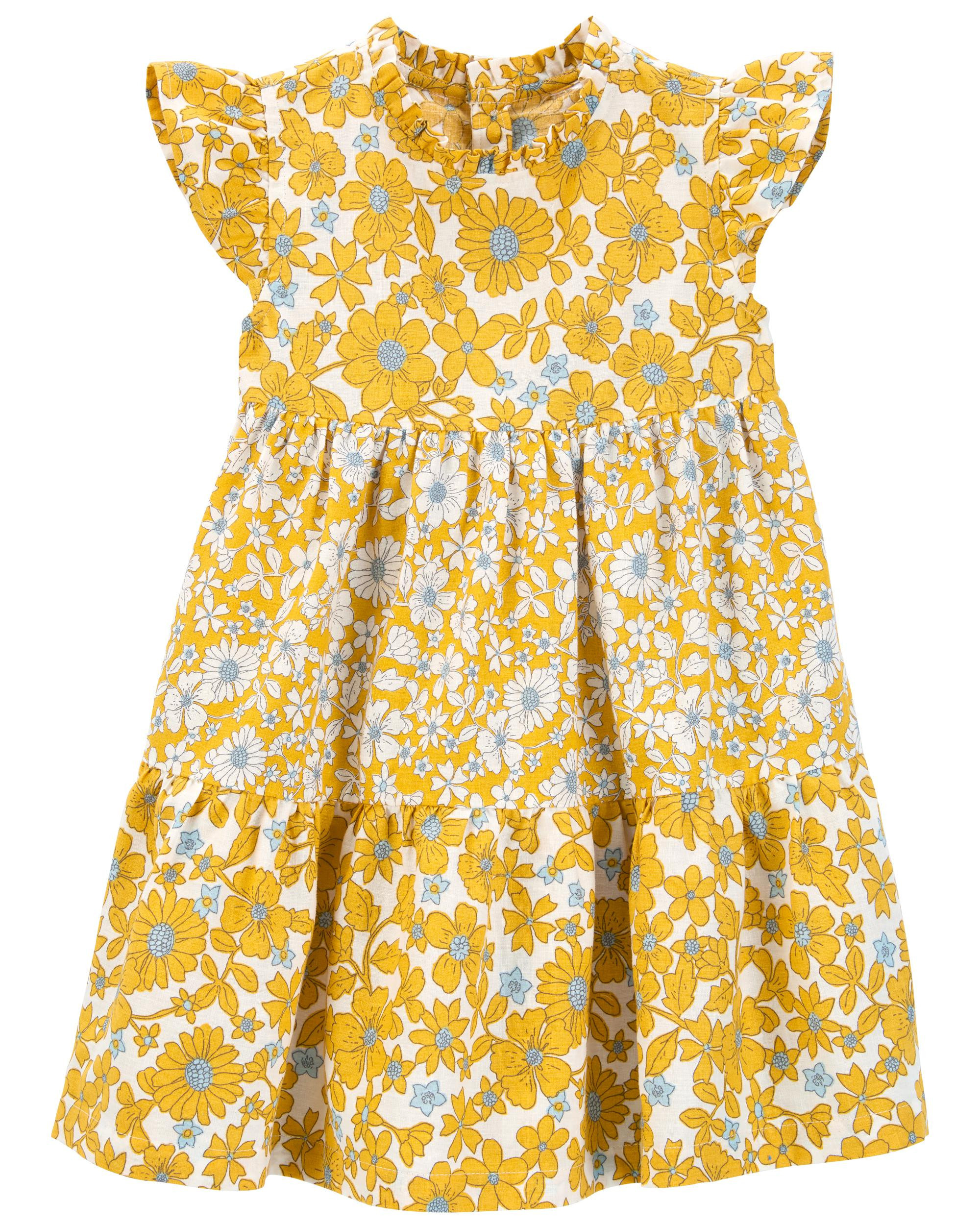 Toddler Floral Linen Dress | OshKosh B'gosh