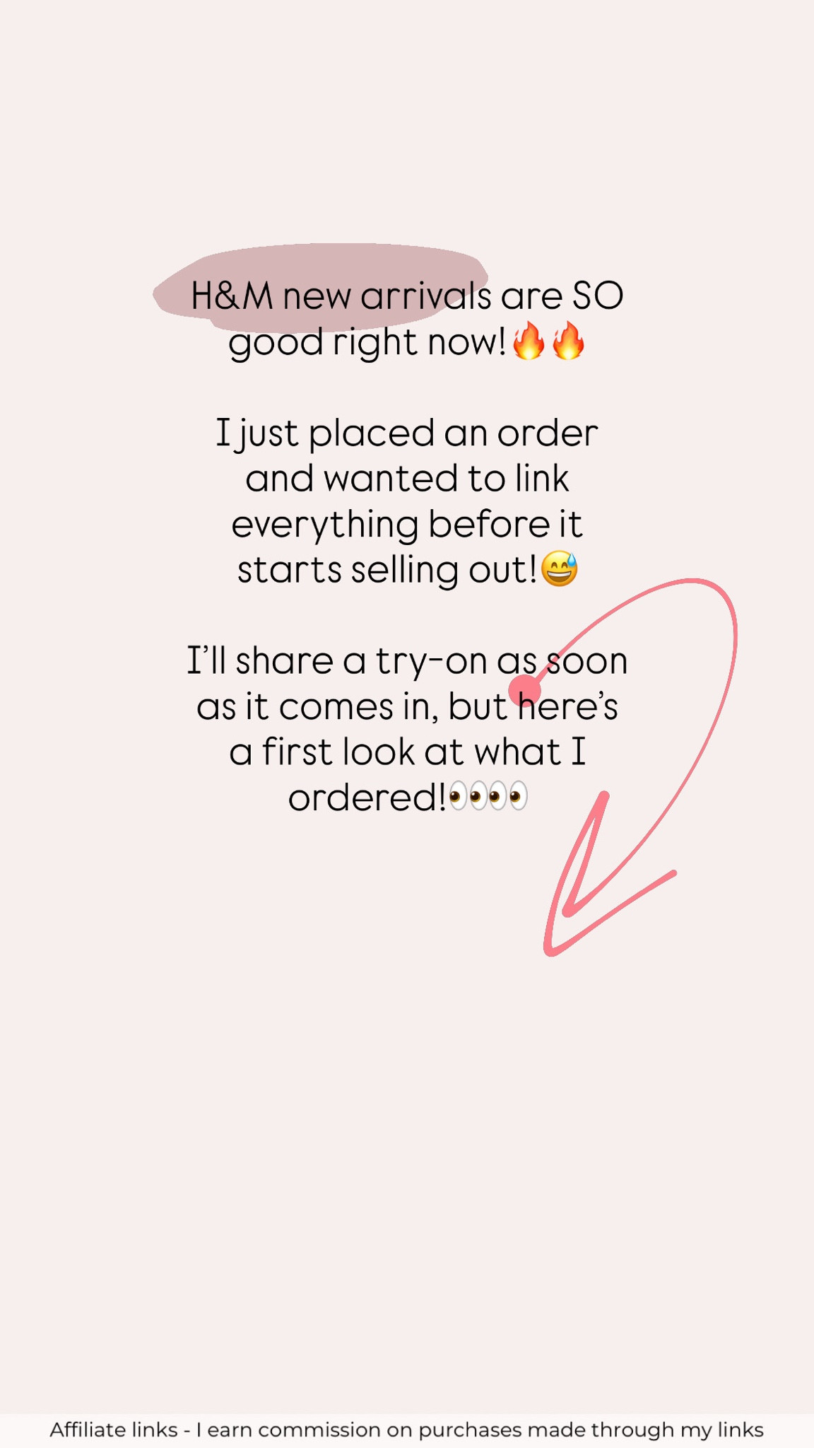 Affiliate links - I earn commission on purchases made through my links | H&M haul spring 2026