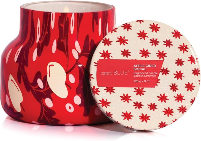 Capri Blue Pattern Play Signature Holiday Candle - Luxury Holiday Scented Candle for Home- Long L... | Amazon (US)