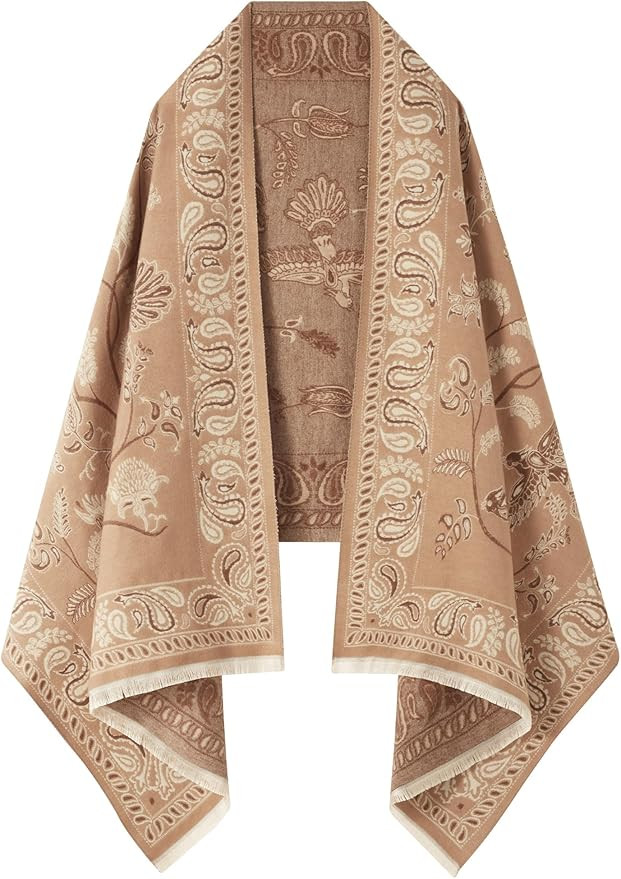 Women's Reversible Pashmina Shawl Wrap for Women Big Scarf Holiday Gifts | Amazon (US)