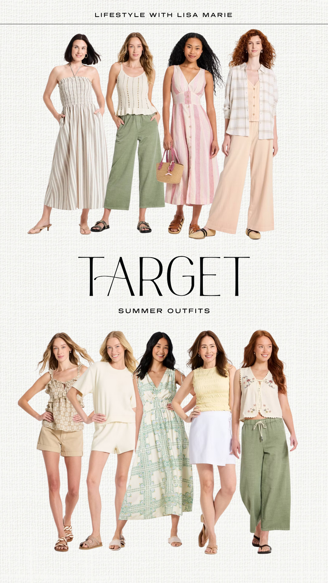 New Target outfits! Summer outfits for barbeques, outdoor events and parties. Warm weather outfits for vacation. Neutral elevated casual outfits. Floral dresses and tops. Linen pants, shorts and skorts. Yellow, green and pink outfits. Baby shower dresses.

#LTKootd #LTKSeasonal #LTKPetite