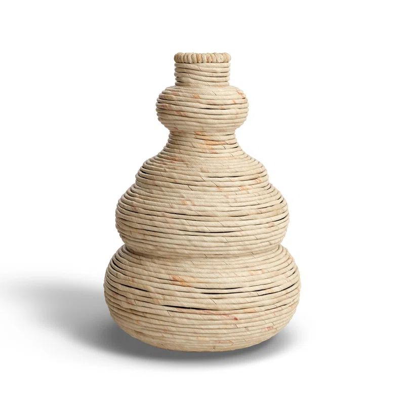 Seagrass Handmade Wrapped Decorative Vase with Abstract Bubble Shape | Wayfair North America