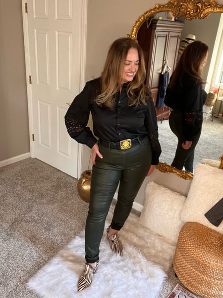 I love an elevated date night look..  coated jeans adds that something extra to a look. I love the versatility of a black blouse that can be worn year round. 
Buckle: @bethsbuckle

#LTKtravel #LTKFind #LTKstyletip