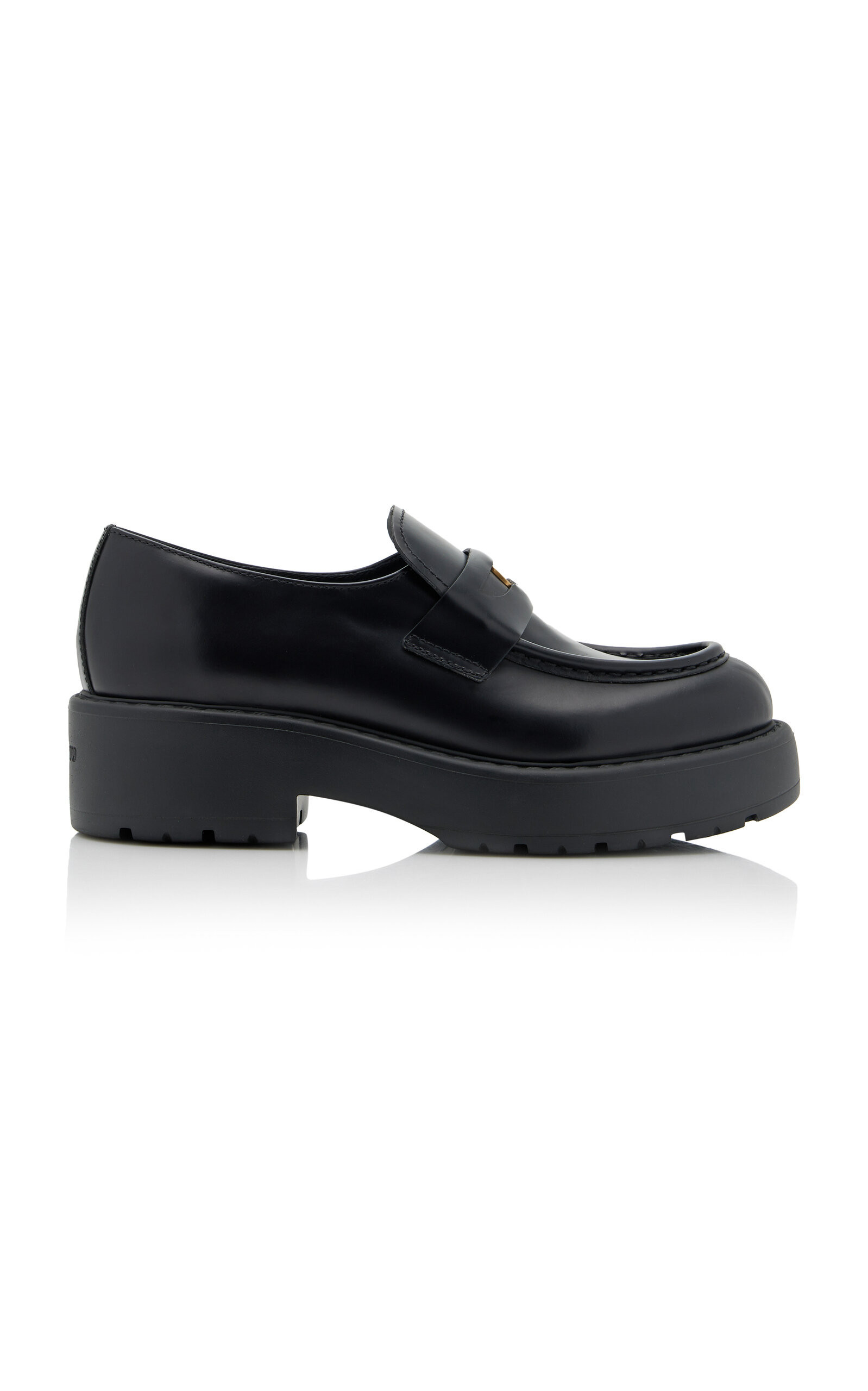 Miu Miu Decollete Leather Loafers - Moda Operandi | Moda Operandi (Global)