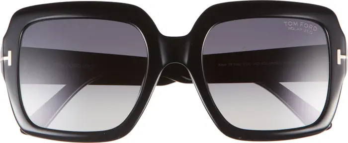 TOM FORD Kaya 54mm Polarized Gradient Square Sunglasses | Nordstrom | Nordstrom