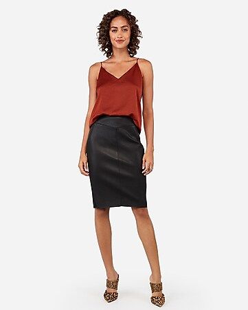 (minus the) leather seamed pencil skirt | Express