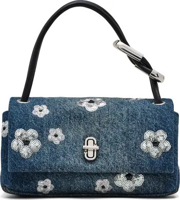 The Mini Dual Sequin Daisy Denim Top Handle Bag | Nordstrom
