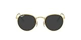 Ray-Ban RB3447 Metal Round Sunglasses, Gold/Black Polarized, 50 mm | Amazon (US)