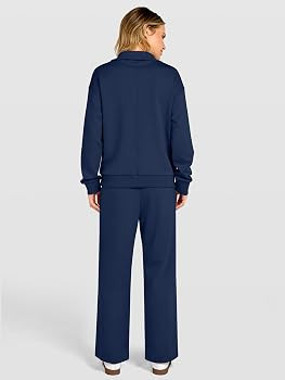 ANRABESS Sweatsuit for Women 2 Piece Outfits Half Zip Lounge Set | Amazon (US)