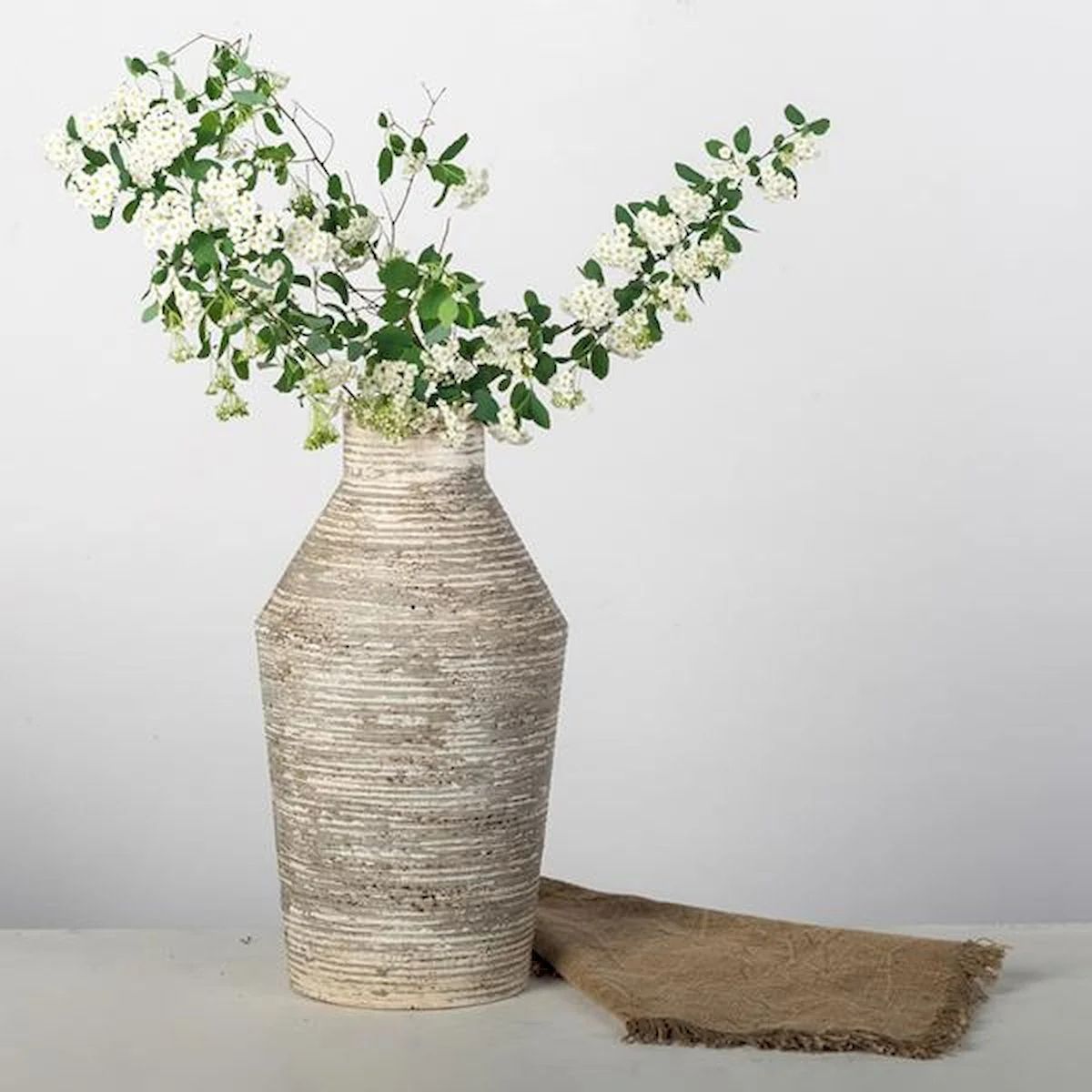 Cranston Beige Wash Vase | Wayfair Professional