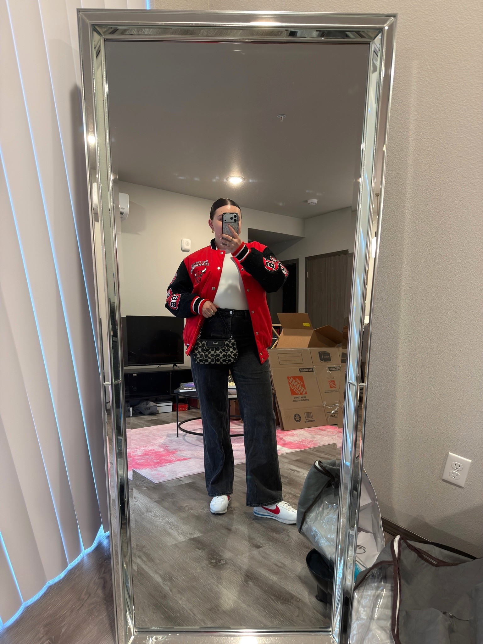 What I almost wore to the back to the future musical 🤣 when your friend texts and says she’s wearing a dress, you change!

If you are going to something sporty though I think you’ll like this combo 🤭

I’m wearing a men’s XL jacket, M bodysuit, size 31 jeans and size 9 sneakers

#LTKootd #LTKMidsize #LTKWorkwear