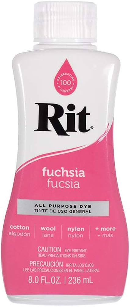 Rit Dye Liquid – Wide Selection of Colors – 8 Oz. (Fuchsia) | Amazon (US)