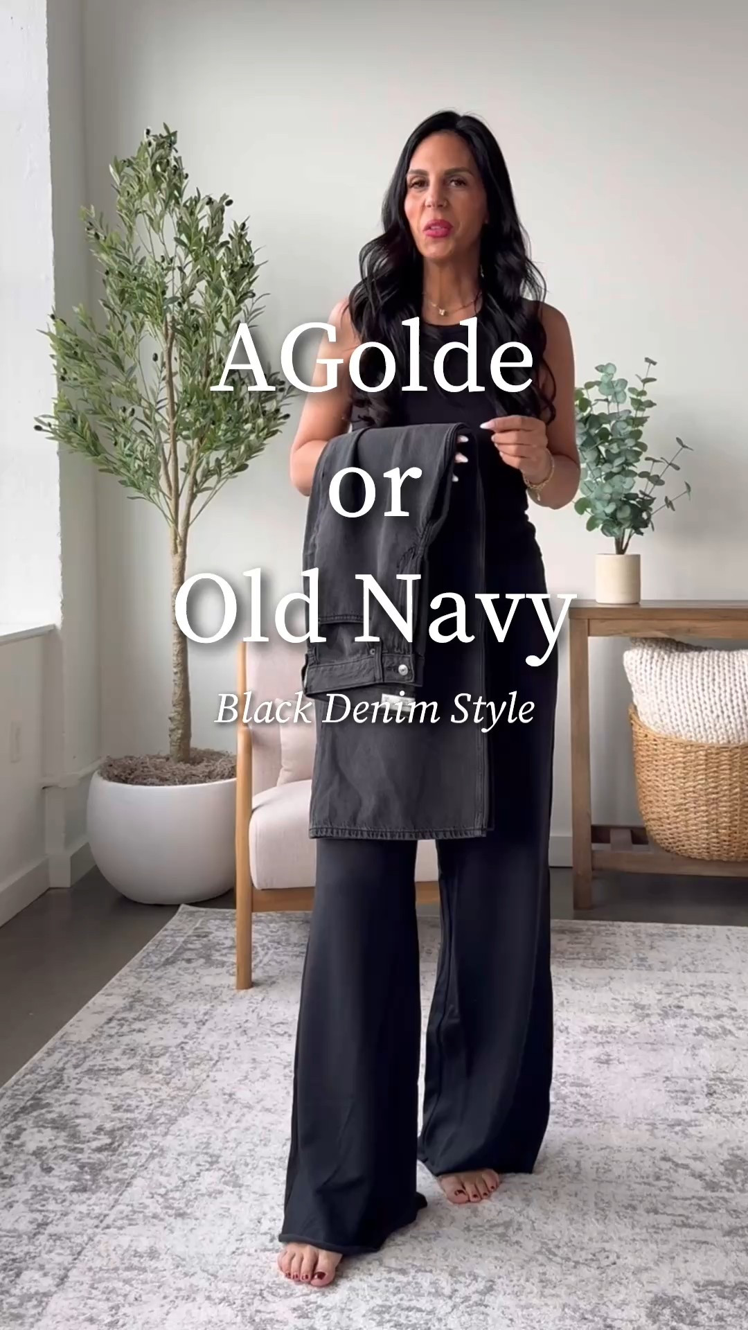 AGolde look for way less at Old Navy. I am wearing a size 2 tall and am 5’10.  They have a slight stretch to them l. 
Sweater- small 
Tee- x-small 
Quilted jacket- small 

#LTKSaleAlert #LTKU #LTKFindsUnder50

#LTKWatchNow #LTKOver40 #LTKShoeCrush