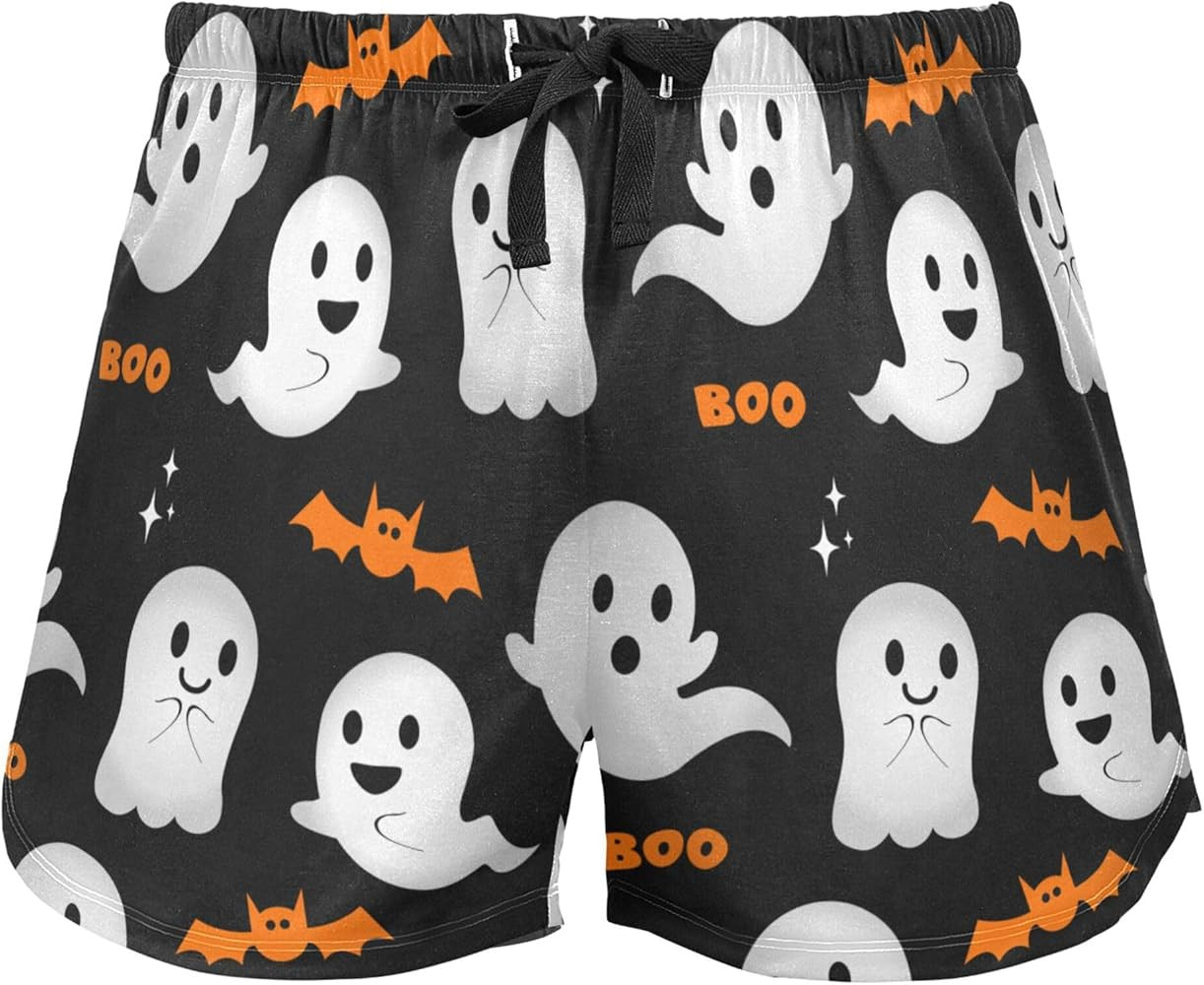 Fisyme Womens Shorts Loose Soft Elastic Waist Pajama Bottoms Casual Lounge Sleep Boxer Pj Shorts ... | Amazon (US)