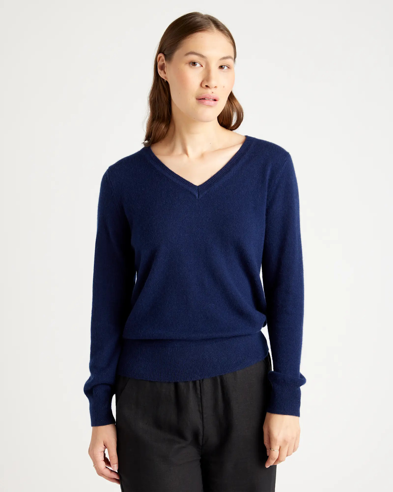 Lightweight Mongolian Cashmere V-Neck Sweater | Quince
