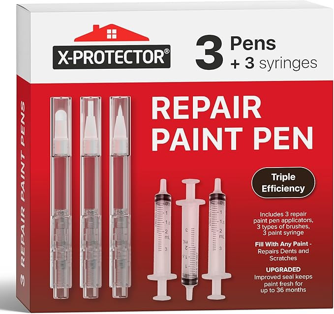 X-Protector Touch Up Paint Pen Kit - 3 Pens with 3 Types of Brushes - Premium Pen for Touch Ups -... | Amazon (US)