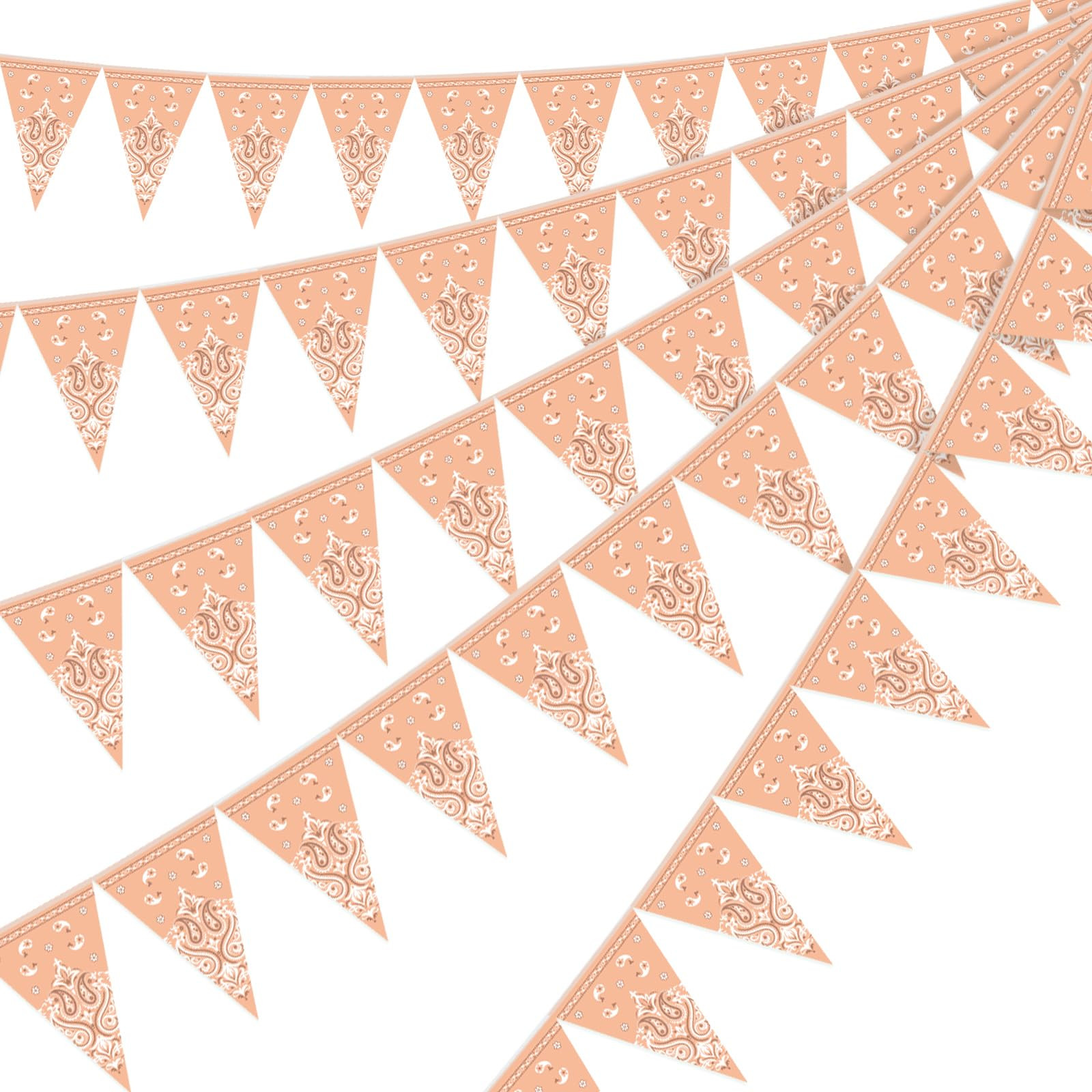 Ctosree 5 Pcs 49 Ft Western Party Decorations Bandana Pennant Banner Wild West Pennant Flags Rode... | Amazon (US)