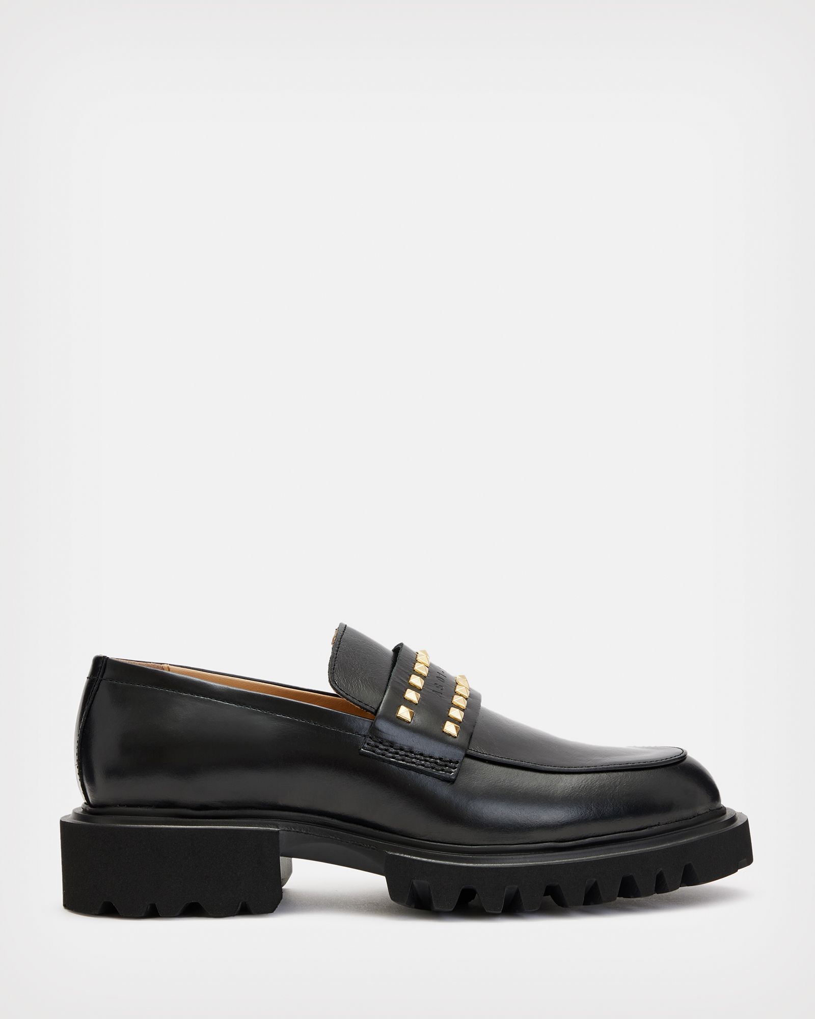 Lola Studded Leather Loafers | AllSaints US