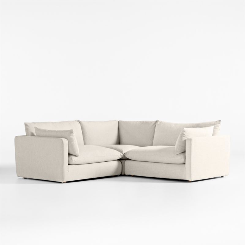 Unwind 3-Piece Slipcovered Sectional + Reviews | Crate & Barrel | Crate & Barrel