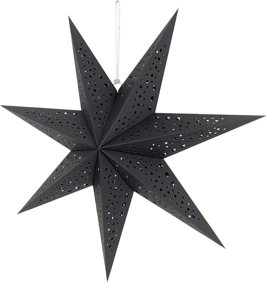 Yeekea Paper Star Lantern Decoration Perfect for Halloween Party & Home Decor(S,Black) | Amazon (US)
