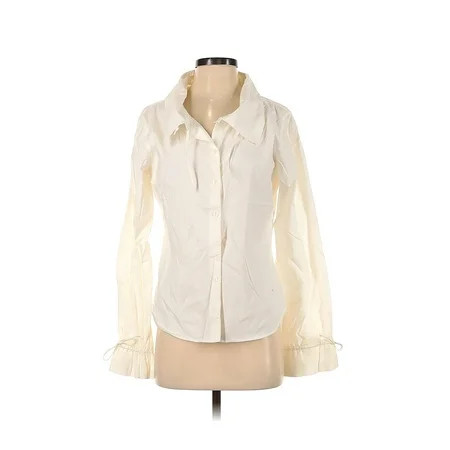 Pre-Owned Anne Fontaine Women s Size 2 Long Sleeve Button-Down Shirt | Walmart (US)