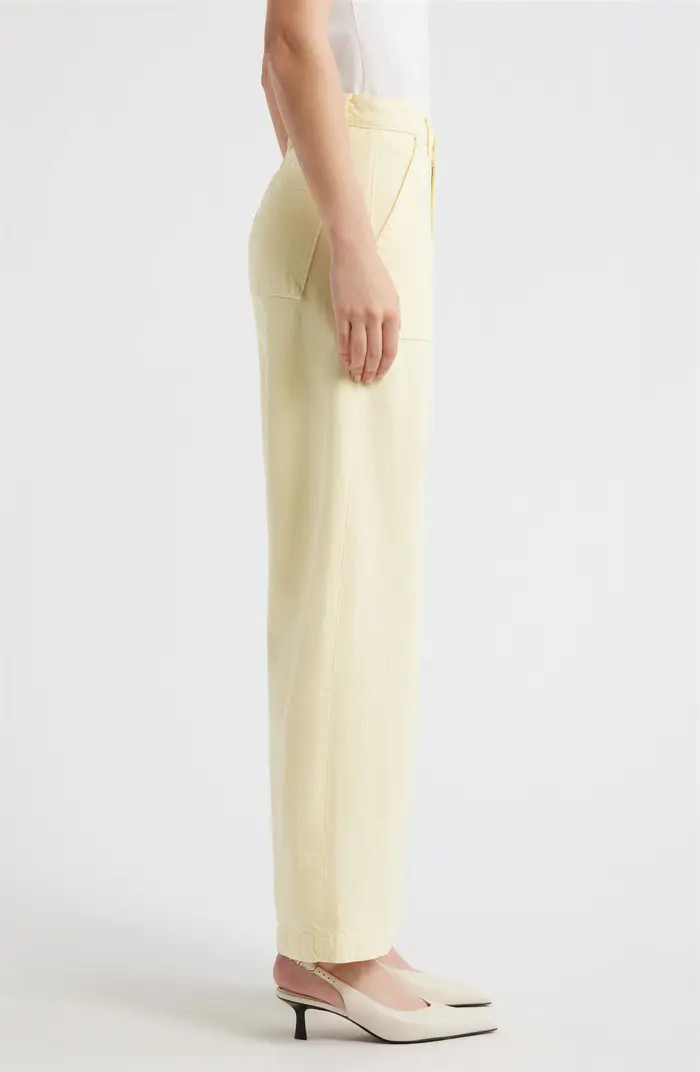 The Bow High Waist Wide Leg Utility Jeans | Nordstrom