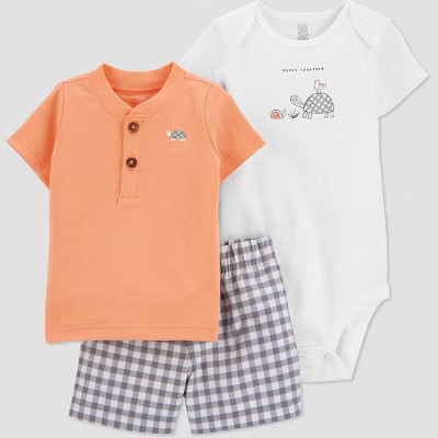 Baby Boys' Turtle Top & Bottom Set - Just One You® made by carter's Orange | Target