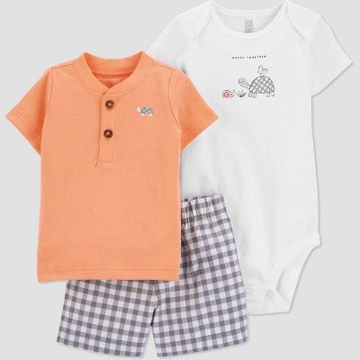 Baby Boys' Turtle Top & Bottom Set - Just One You® made by carter's Orange | Target