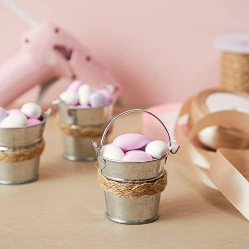 24 Pack Mini Metal buckets, Small Tin Pails with Handles for Party Favors, Garden Planter (2 inch) | Amazon (US)