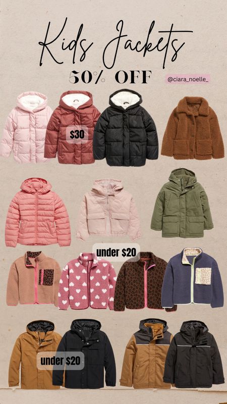 50% off everything! Great time to buy your kids winter jackets 

#LTKkids #LTKunder50 #LTKsalealert