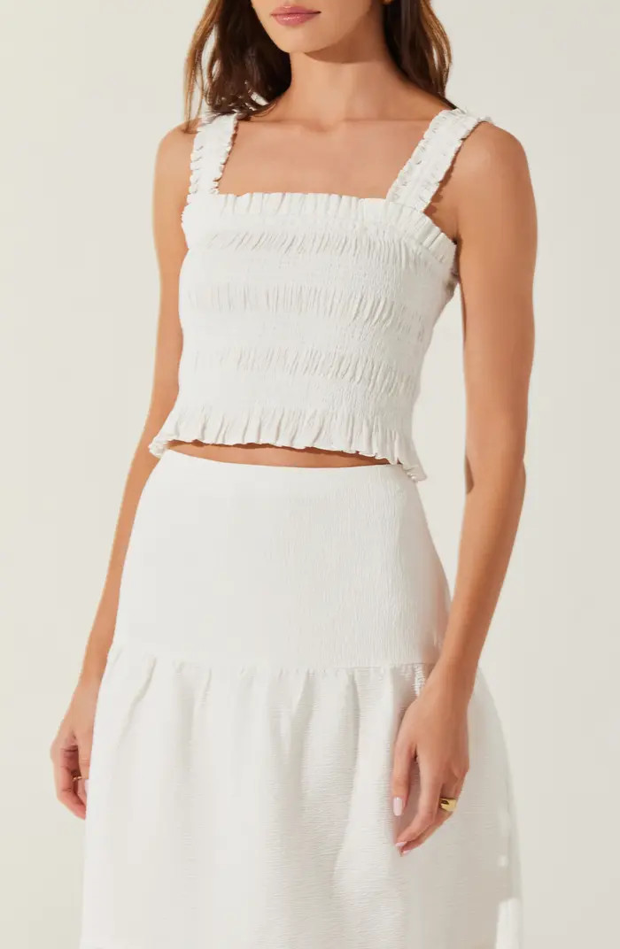 Shirred Cotton Camisole | Nordstrom