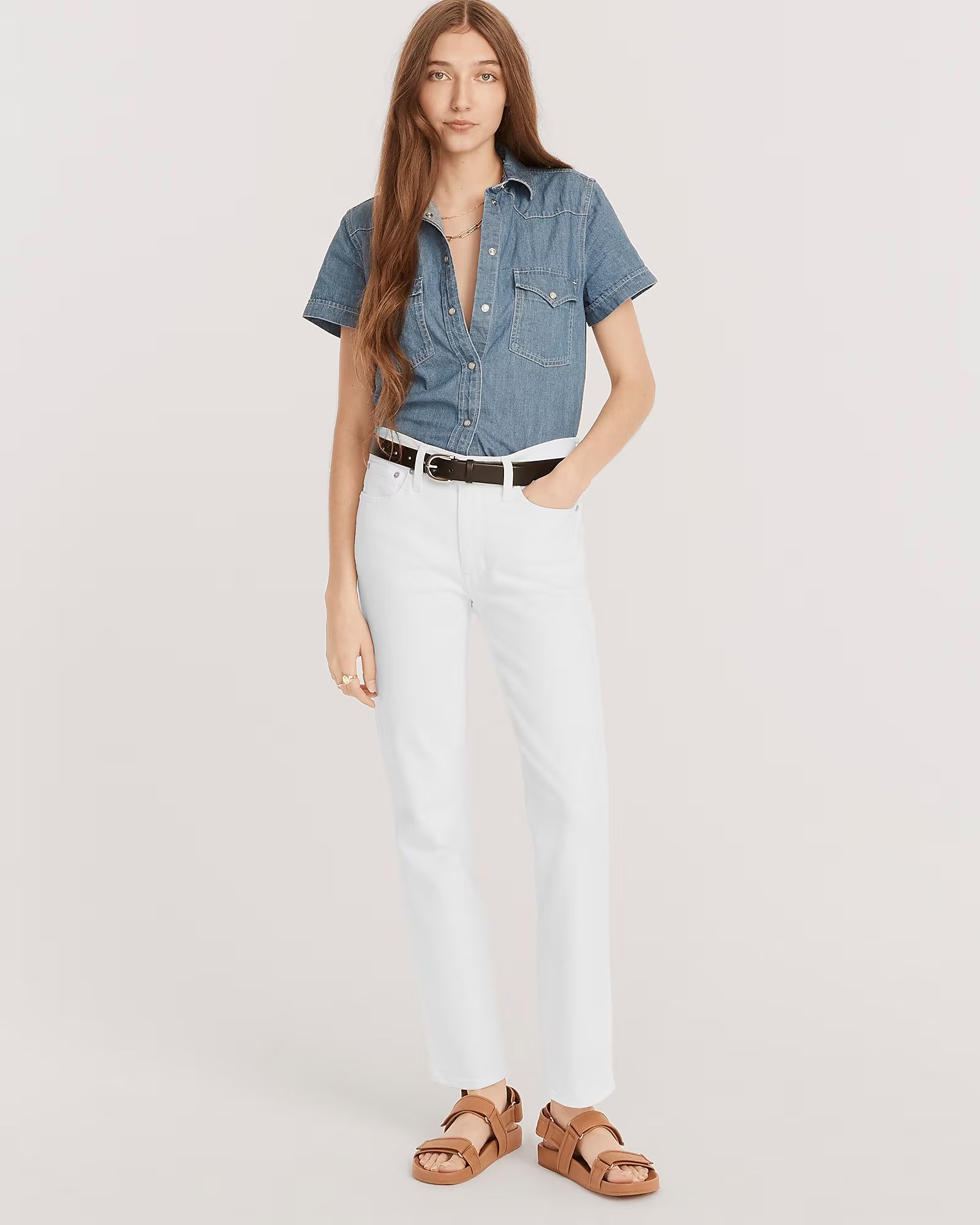 9" vintage slim-straight jean in white | J.Crew US