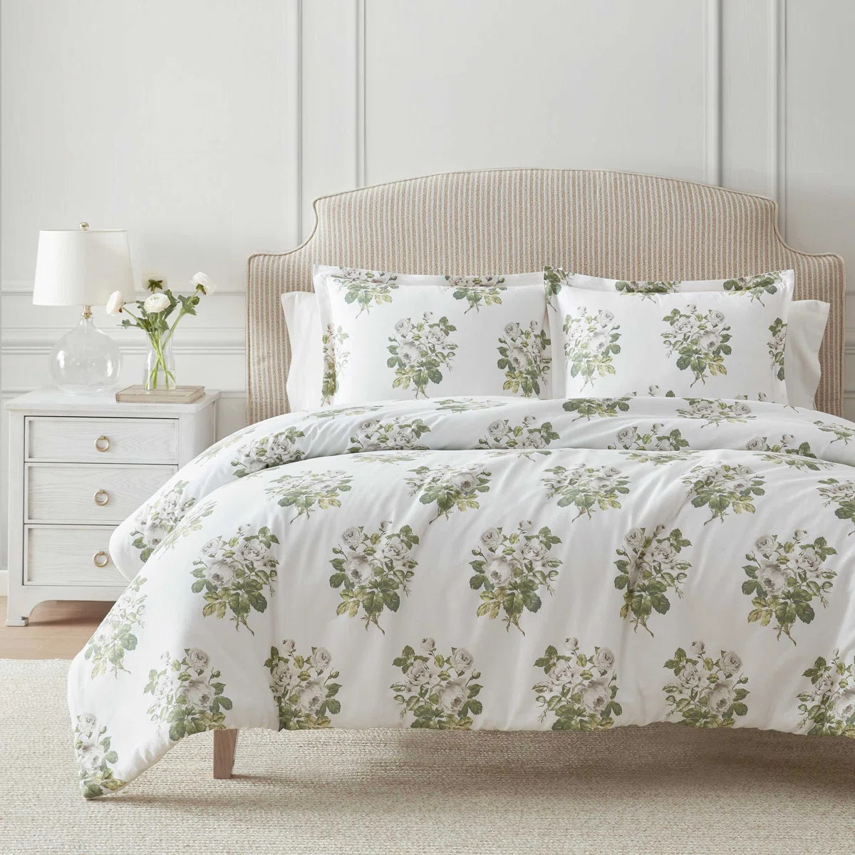 Martha Stewart Eloise Floral Cotton Green Comforter Set | Wayfair North America
