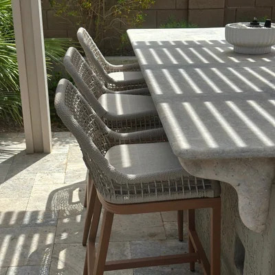 Purple Leaf 24.8" Patio Stool Set Of 4 | Wayfair North America