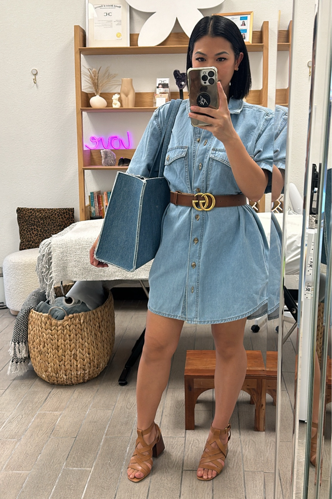Target shirt dress. I got a medium to be more oversized and it has pockets!