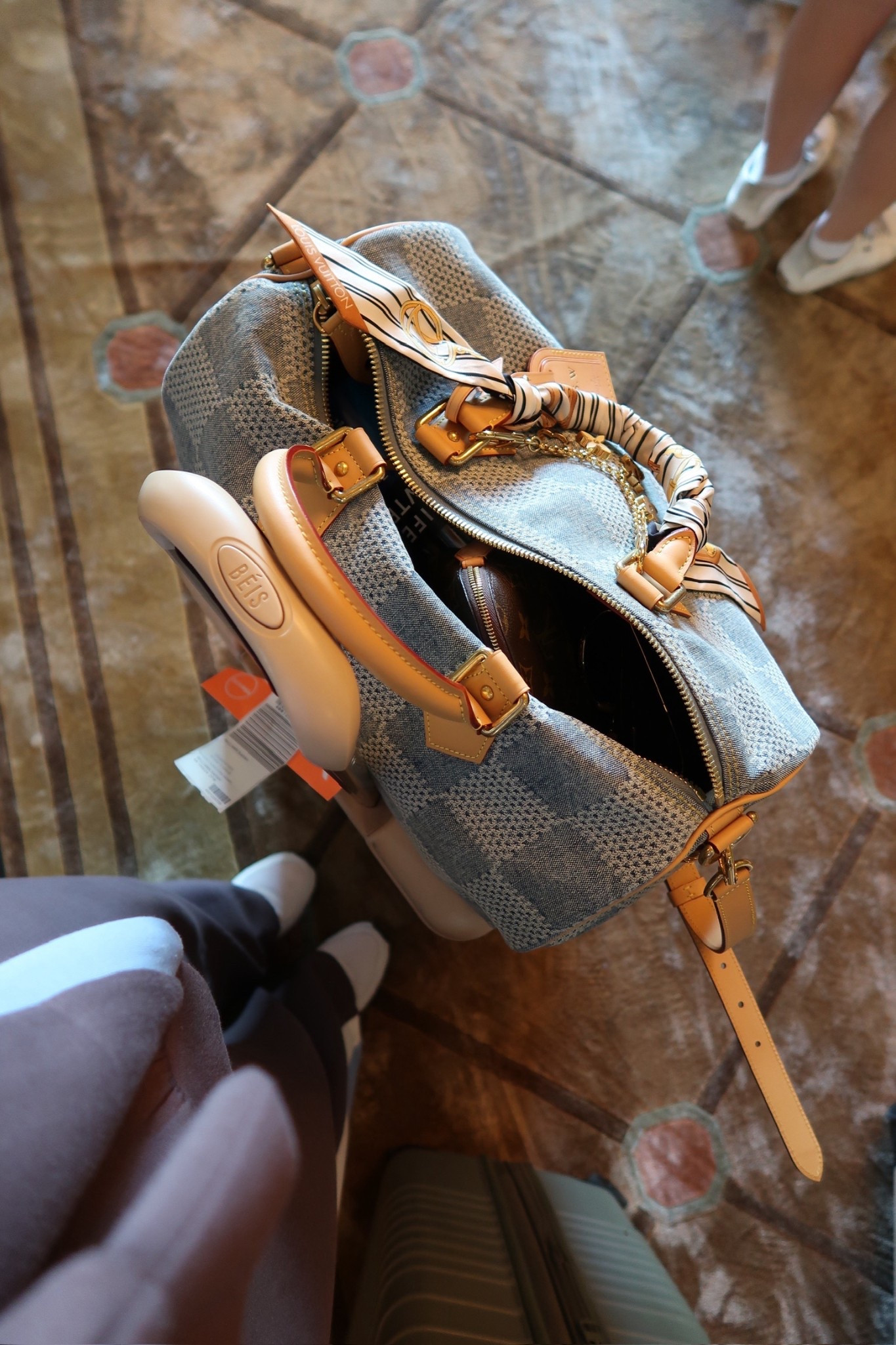 Travel day essentials, but make it cute. This weekender holds everything and still looks put together, the scarf detail is such a good touch

travel outfit, weekender bag, carry on essentials, airport style, travel must haves, themominstyle 

#LTKOver40 #LTKootd #LTKTravel