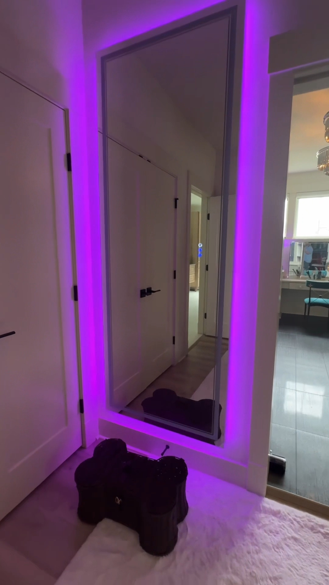 Mirror for closet that changes colors. #Aesthetic #MasterCloset #ClosetDecor #ClosetDesign #ClosetInspo

#LTKHome #LTKWedding #LTKBeauty