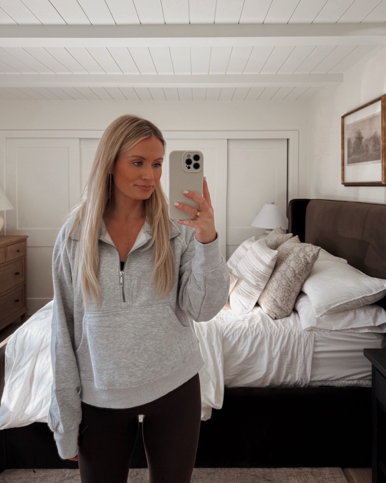 Lululemon look for less Amazon find! Love this cute pullover 
Jacket: small
Leggings: size 2